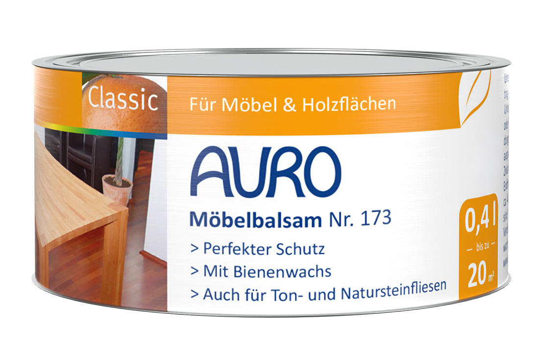 AURO Möbelbalsam Nr. 173 als 0,4 Liter Dose – schützender Balsam für Holz und mehr