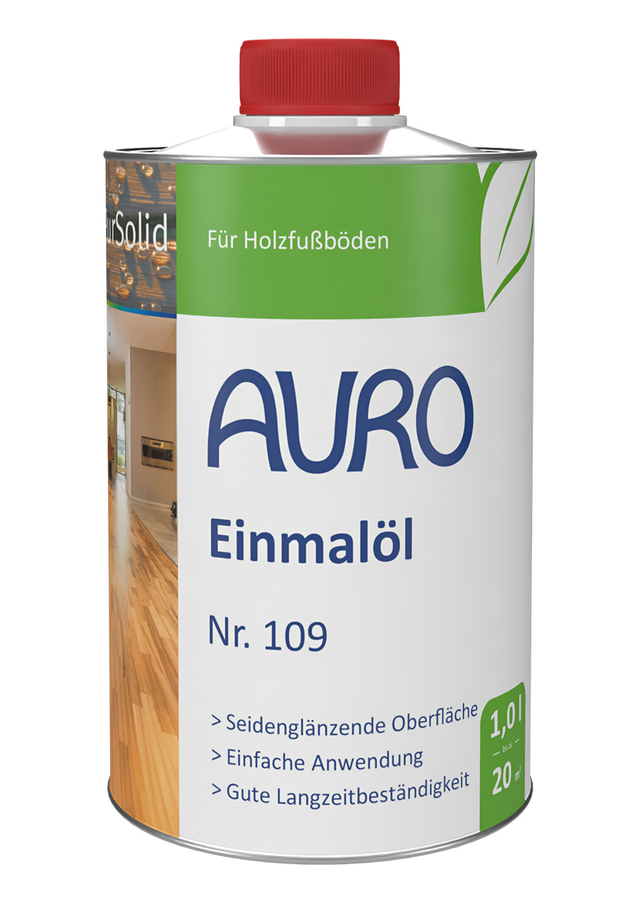 AURO Einmalöl Nr. 109 in 1 Liter Dose – Naturöl für Holzmöbel und Böden