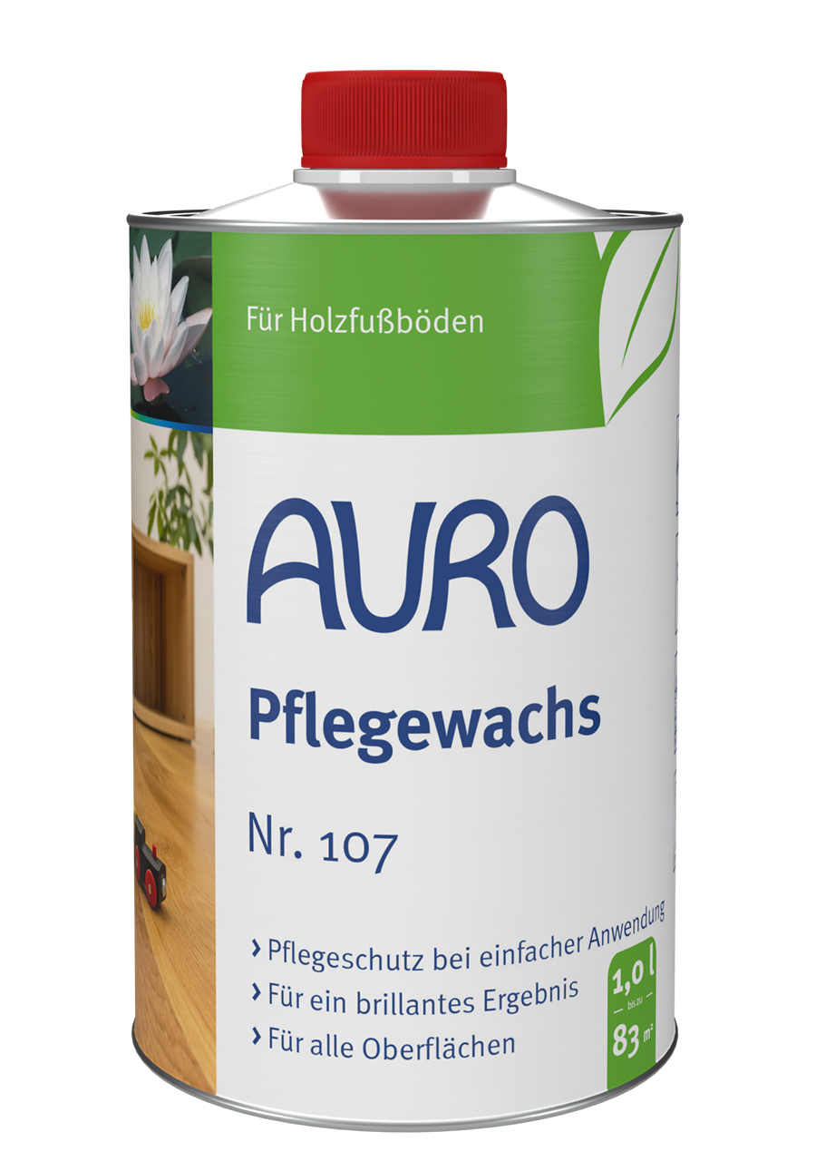 AURO Pflegewachs Nr. 107 in 1 Liter Dose – natürliches Wachs für Holzpflege und Schutz