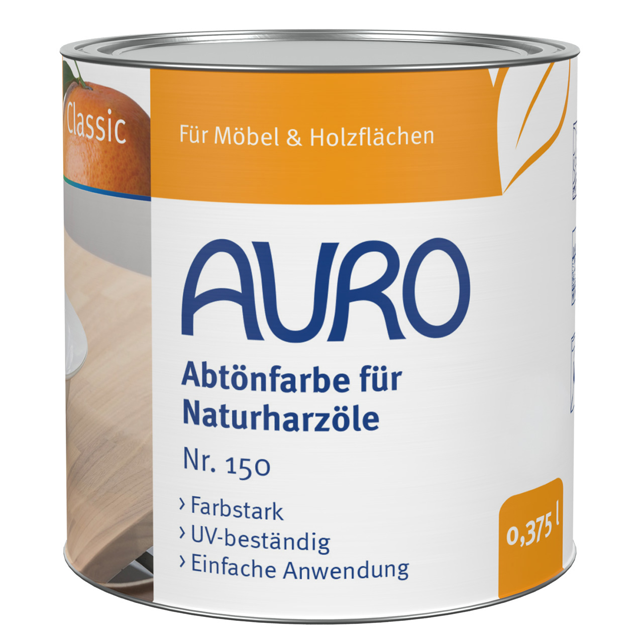 AURO Abtönfarbe für Naturharzöle Nr. 150 in 0,375 Liter Dose – hochwertige Farbkonzentrate für farbige Naturöle
