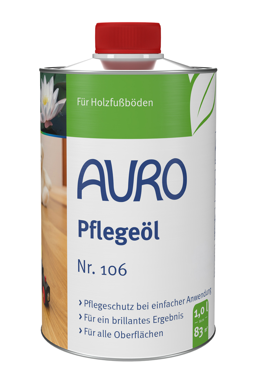 AURO Pflegeöl Nr. 106 in 1 Liter Dose – natürliches Holzpflegeöl für Möbel und Böden