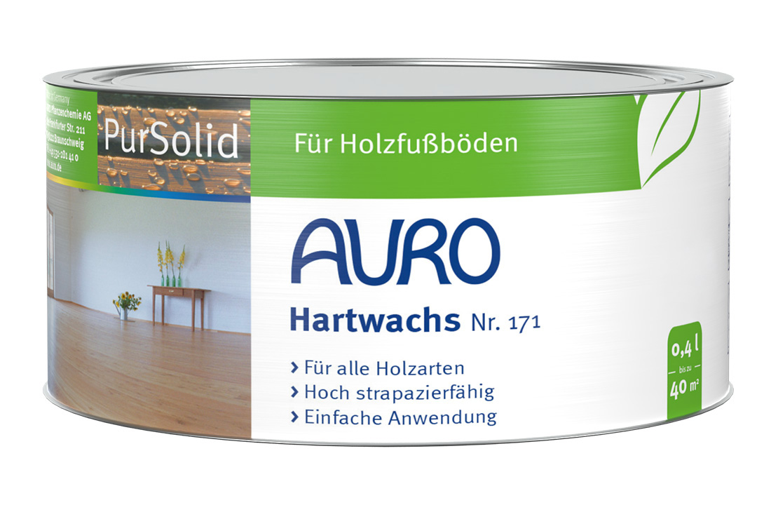 AURO Hartwachs Nr. 171 in 0,4 Liter Dose – Bienenwachs-Holzschutz für Möbel und Böden