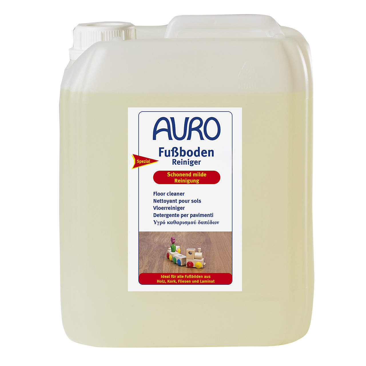 AURO Fußboden-Reiniger Nr. 427 im 5 Liter Kanister – zur gründlichen Reinigung von Laminat, Linoleum und Fliesen