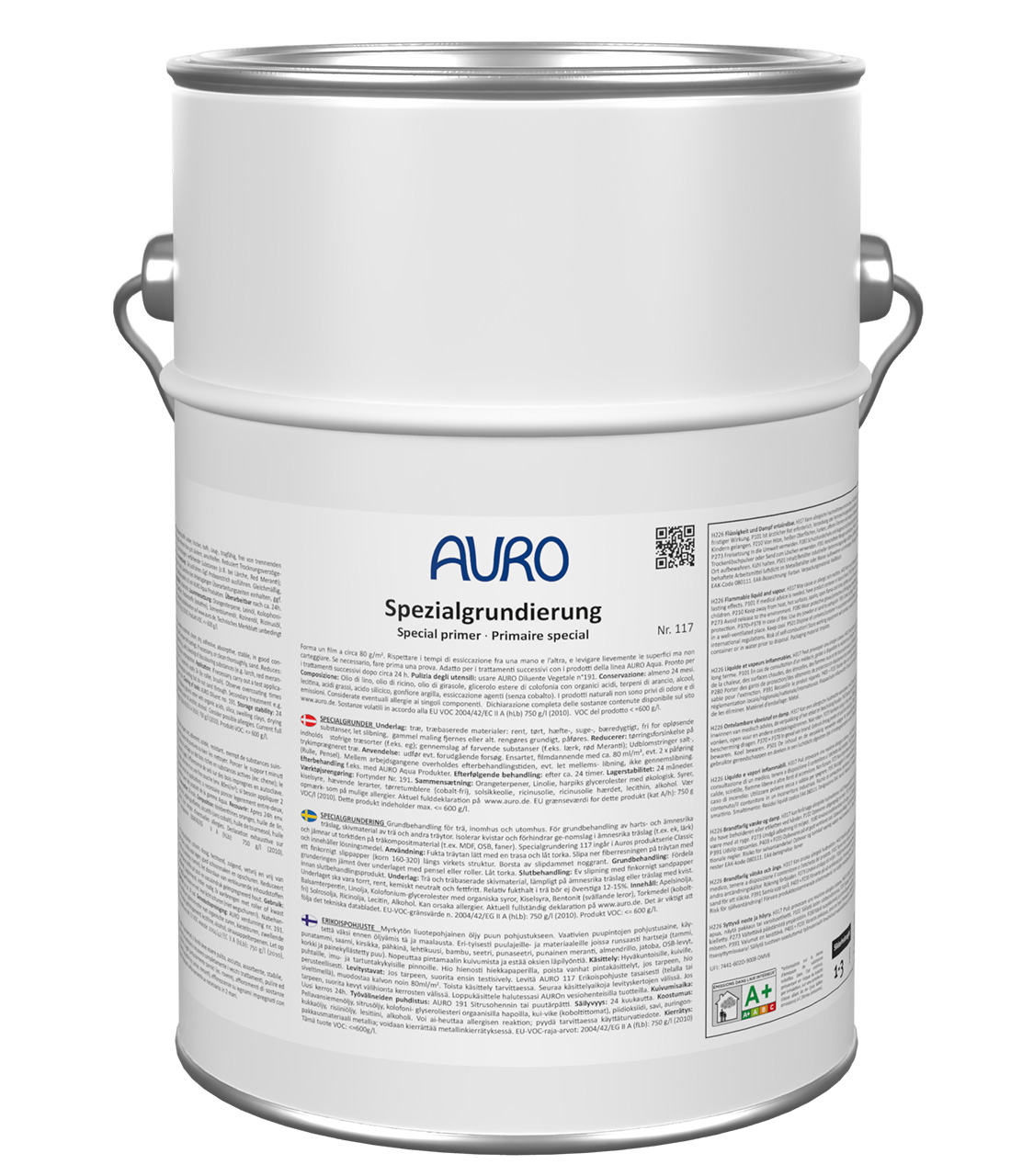 AURO Spezialgrundierung Nr. 117 – große 10 Liter Dose zur professionellen Holzvorbehandlung