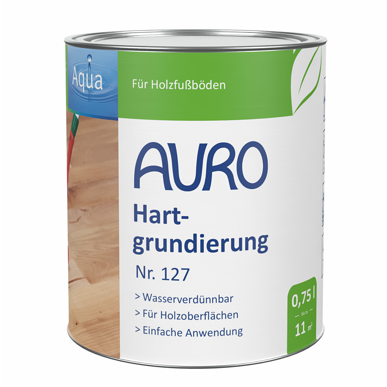 AURO Hartgrundierung Nr. 127 in 0,75 Liter Dose – lösemittelfreie Grundierung für Holz und Holzwerkstoffe