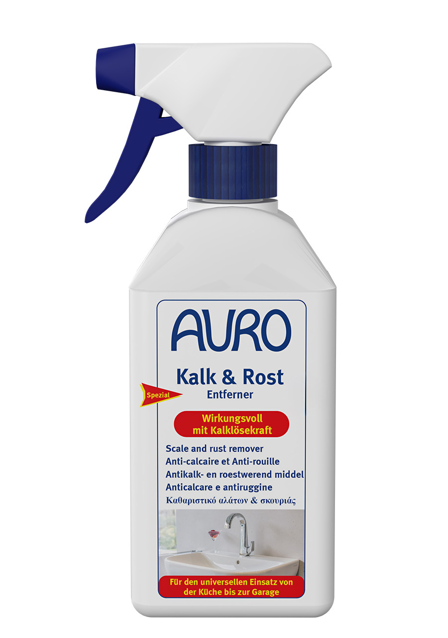 AURO Kalk- und Rostentferner Nr. 654 in 0,5 Liter Sprühflasche zur effektiven Reinigung von Kalk und Rost